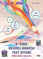 Kitap Dünyası Yayınları 8. Sınıf Resimli Arapça Test Kitabı - Kitap Dünyası Yayınları