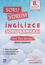 8. Sınıf Soru Yorum İngilizce Soru Bankası - Bulut Eğitim ve Kültür Yayınları
