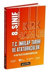 Startfen Yayınları 8. Sınıf T.C. İnkılap Tarihi ve Atatürkçülük 40 Hamle Haftalık Kazanım Denemeleri - Startfen Yayınları