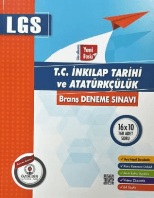 Özdebir Yayınları 8. Sınıf T.C. İnkılap Tarihi ve Atatürkçülük Branş Deneme Sınavı - 1