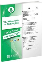 4 Adım Yayınları 8. Sınıf T.C. İnkılap Tarihi ve Atatürkçülük Çek-Kopar Yaprak Test - 4 Adım Yayınları