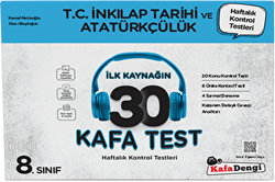 8. Sınıf T.C. İnkılap Tarihi ve Atatürkçülük İlk Kaynağın 30 Kafa Test - Kafa Dengi Yayınları