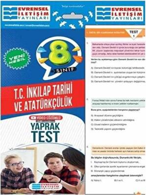 Evrensel İletişim Yayınları 8. Sınıf T.C. İnkılap Tarihi ve Atatürkçülük Yeni Nesil Video Çözümlü Yaprak Test - 1