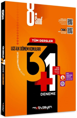 8. Sınıf Tüm Dersler 3+1 İlk Dönem Deneme - 1