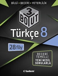 Tudem Yayınları - Bayilik 8. Sınıf Türkçe 3 Boyut - Tudem Yayınları - Bayilik