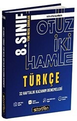Startfen Yayınları 8. Sınıf Türkçe 32 Hamle Haftalık Kazanım Denemeleri - Startfen Yayınları