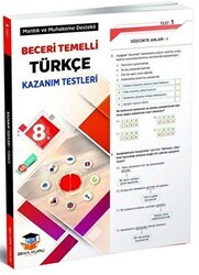 Zeka Küpü Yayınları 8. Sınıf Türkçe Beceri Temelli ​Kazanım Testleri - Zeka Küpü Yayınları