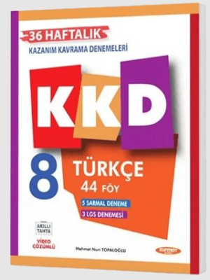 Kurmay Yayınları 8. Sınıf Türkçe KKD Haftalık Kazanım Kavrama Denemeleri - 1