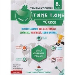 Nartest Yayınevi 8. Sınıf Türkçe Soru Bankası Tamamı Çözümlü - Nartest Yayınevi