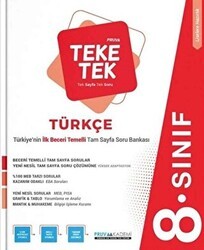 Pruva Akademi 8. Sınıf Türkçe Teke Tek Soru Bankası - 1