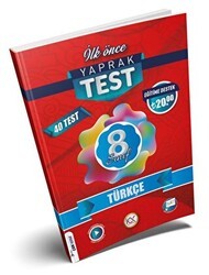 İlk Önce Yayıncılık 8. Sınıf Türkçe Yaprak Test - İlk Önce Yayıncılık