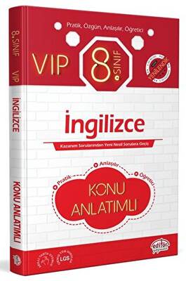 Editör Yayınevi 8. Sınıf VIP İngilizce Konu Anlatımlı - 1