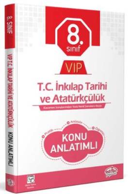 Editör Yayınevi 8. Sınıf VIP T.C. İnkılap Tarihi ve Atatürkçülük Konu Anlatımı - 1