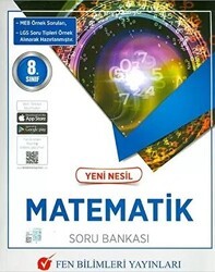 Fen Bilimleri Yayınları 8. Sınıf Yeni Nesil Matematik Soru Bankası - Fen Bilimleri Yayınları
