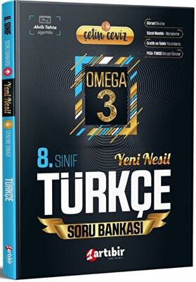 Artı Bir Yayınları 8. Sınıf Türkçe Çetin Ceviz Omega 3 Soru Bankası - 1