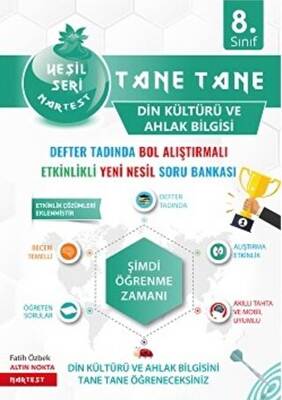 Nartest Yayınevi 8. Sınıf Yeşil Tane Tane Din Kültürü Ve Ahlak Bilgisi Soru Bankası - 1