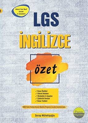 Pano Yayınevi 8. Sınıf İngilizce Özet Liselere Hazırlık - 1