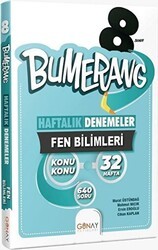 Günay Yayınları 8. Sınıf LGS Bumerang 32 Haftalık Fen Bilimleri Denemeleri - Günay Yayınları