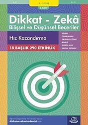 9-10 Yaş Dikkat - Zeka Bilişsel ve Düşünsel Beceriler 3. Kitap - Hız Kazandırma - Dikkat ve Zeka Akademisi Yayınları