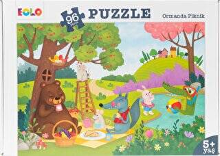 96 Parça Yer Puzzle – Ormanda Piknik