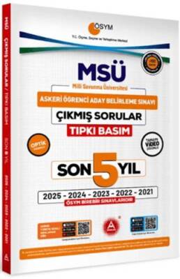 MSÜ Son 5 Yıl Tıpkı Basım Çıkmış Sorular - 1