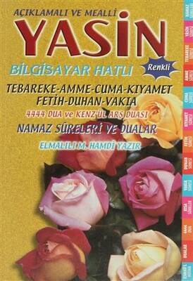 Açıklamalı ve Mealli Yasin Bilgisayar Hatlı Renkli - Yasin-016 - 1