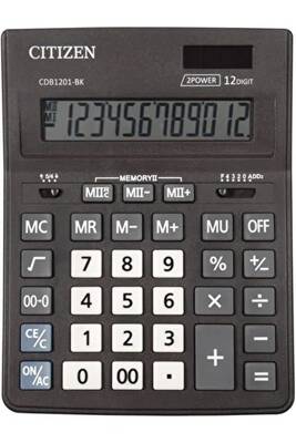 Adel Citizen Hesap Makinesi Büyük Boy Masa Tipi 12 Haneli - 1
