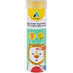 Adel Jumbo Metal Tüp Boya Kalemi 12`li - Adel