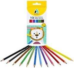 Adel Kuru Boya Tam Boy Karton Kutu 12 Renk - Adel