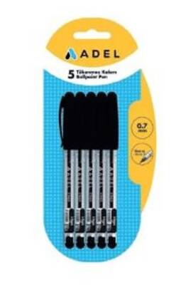 Adel Vega Blister Tükenmez Kalem Siyah 5Li - 1