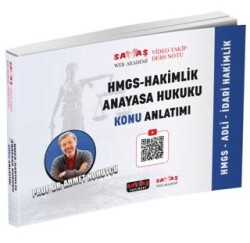 Adli-İdari Hakimlik HMGS Anayasa Hukuku Konu Anlatımı - Savaş Yayınevi