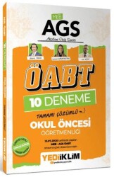 AGS ÖABT Okul Öncesi Öğretmenliği Tamamı Çözümlü 10 Deneme Sınavı - Yediiklim Yayınları