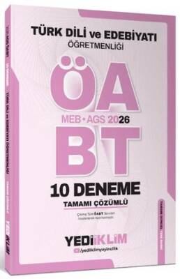 AGS ÖABT Türk Dili Ve Edebiyatı Öğretmenliği Tamamı Çözümlü 10 Deneme Sınavı - 1