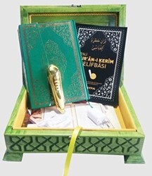 Ahşap Rahle Boy Kalem Kur`an-ı Kerim Seti V 6.1 - Lüks Ahşap Kutu TS035 - 1
