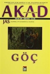 Akad Akademik Kaynak Dergisi Sayı: 1 - Altın Post Yayıncılık