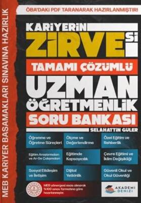 Akademi Denizi Yayıncılık Zirve Uzman Öğretmenlik Tamamı Çözümlü Soru Bankası - 1