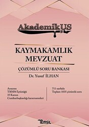 Temsil Kitap Akdemikus Kaymakamlık Mevzuat Çözümlü Soru Bankası - Temsil Kitap