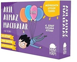 Akıl Almaz Maceralar 4. Sınıf Okuma Seti 10 Kitap Takım - Mavi Kirpi Yayınları
