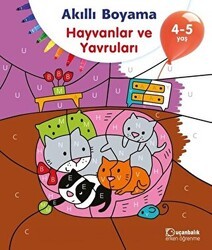 Akıllı Boyama - Hayvanlar ve Yavruları - Uçanbalık Yayıncılık