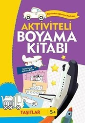 Aktiviteli Boyama Kitabı 5 Yaş - Taşıtlar Mor Kitap - Koloni Çocuk