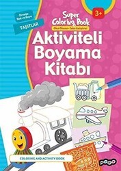 Aktiviteli Boyama Kitapları Taşıtları - Pogo Çocuk
