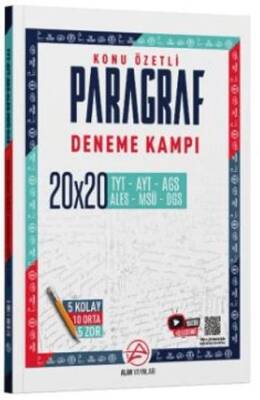 Alan Yayınları TYT Paragraf Konu Özetli 20 x 20 Deneme Kampı - 1