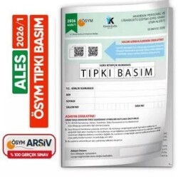 ALES 2026-1 ÖSYM Tıpkı Basım Çıkmış Soru Deneme Kitapçığı Video-PDF Çözümlü Türkiye Geneli - Karakutu Yayın