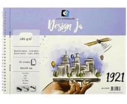 Alex Schoeller 25X35 15Li 180Gr Dsgn Ja Spiralli Resim Defteri Alx-0670 - Alex Schoeller