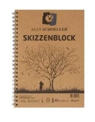 Alex Schoeller A5 60Lı 90 Gr Kraft Yan Spiralli Blok Alx-7532 - Alex Schoeller
