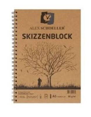 Alex Schoeller A5 60Lı 90 Gr Kraft Yan Spiralli Blok Alx-7532 - 1