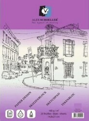 Alex Schoeller Eskiz Defteri 180gr A5 25 Yaprak ALX-1241 - Alex Schoeller