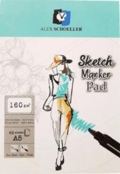 Alex Schoeller Sketch Marker Pad A5 160Gr 40LI Alx943 - Alex Schoeller