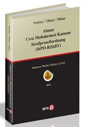 Alman Ceza Muhakemesi Kanunu StrafprozeBordnung StPO-RiStBV - Beta Yayınevi