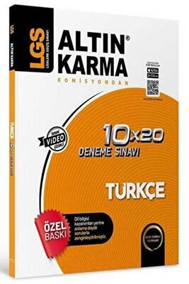 Altın Karma Yayınları - Bayilik Altınkarma LGS 8. Sınıf  Türkçe 10x20 Branş Deneme - 1